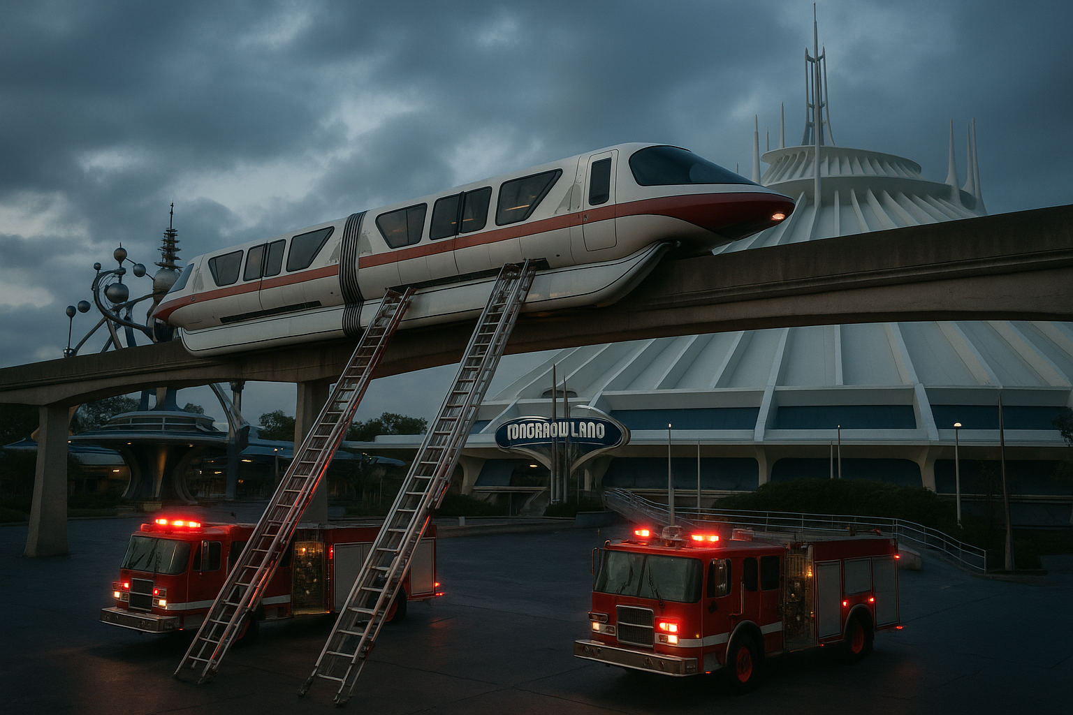 60 Guests Stranded on Disneyland’s Monorail for HOURS After Power Failure—And the Rescue Involved Fire Department Ladders