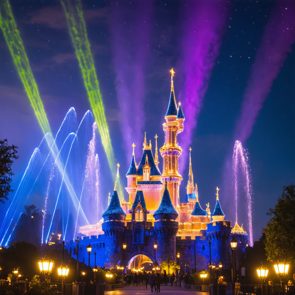Disneyland Paris Unveils Spectacular Night Show with Olympic Lasers