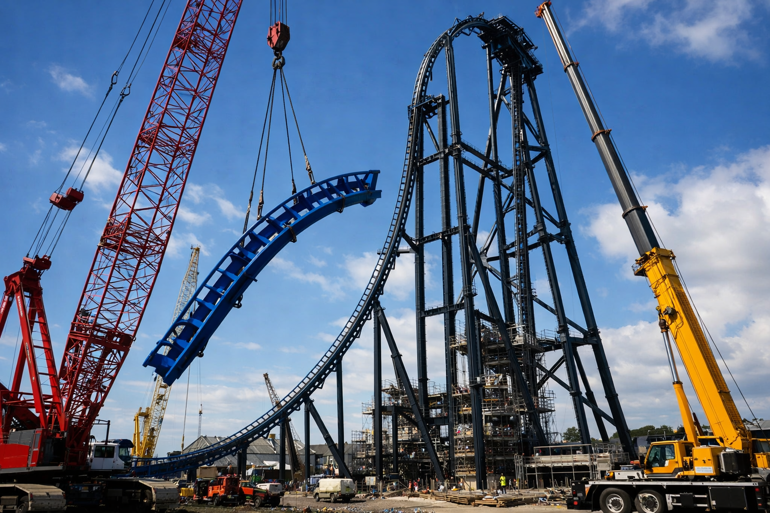 Universal's Next Big Coaster Just Went Vertical in Orlando — and the Photos Are Wild