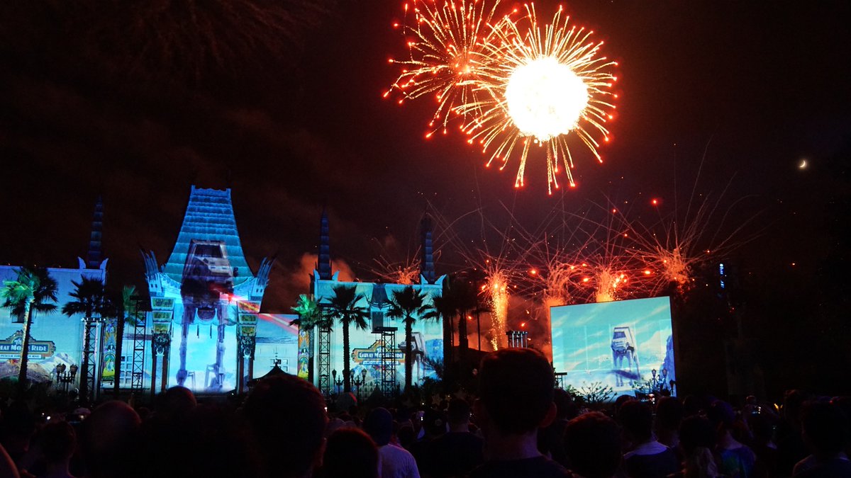 The Star Wars fireworks show at Disney's Hollywood Studios in Orlando.