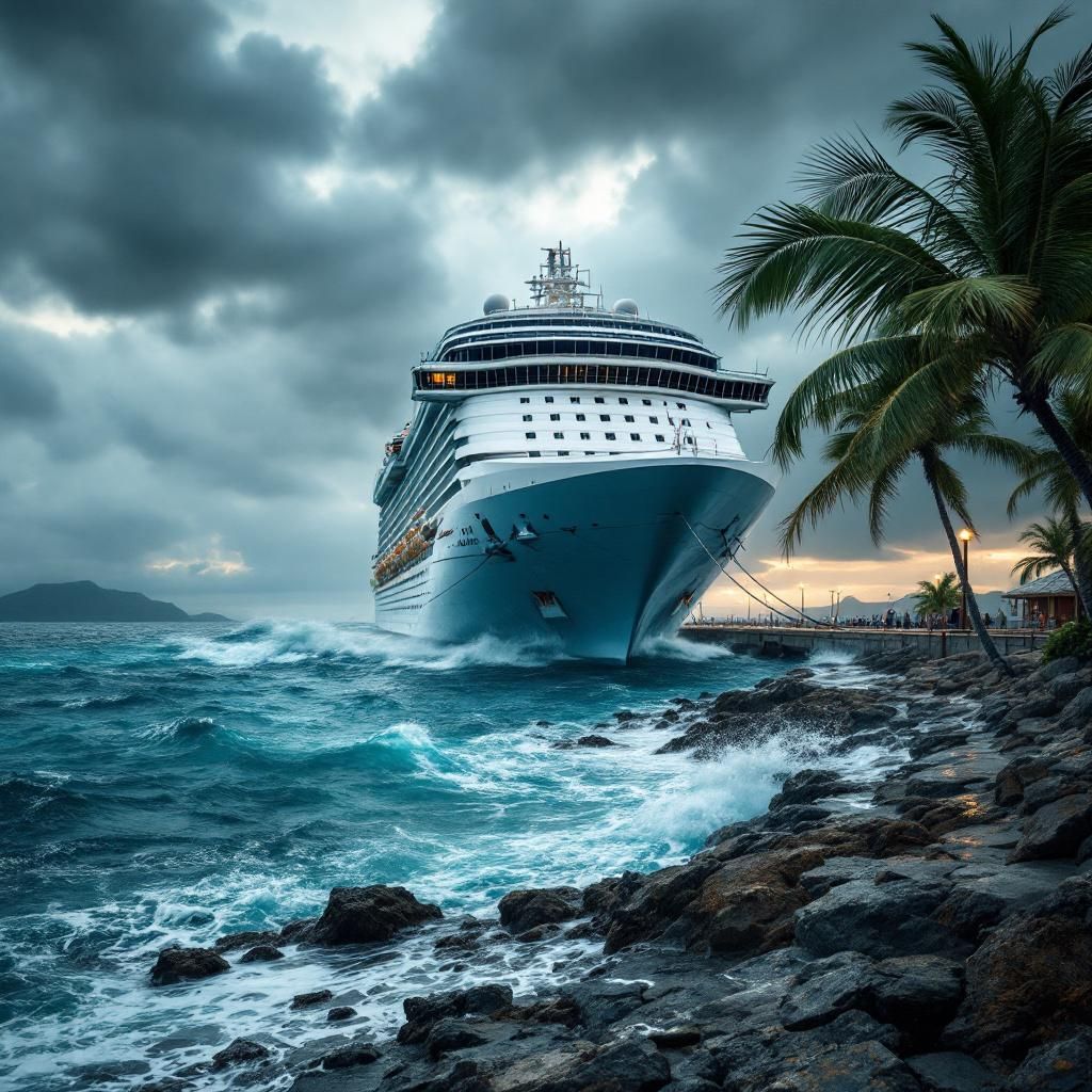 MSC Cruise Ship Breaks Free From Mooring Lines During Violent Winds—And Guests Were Stranded on the Island